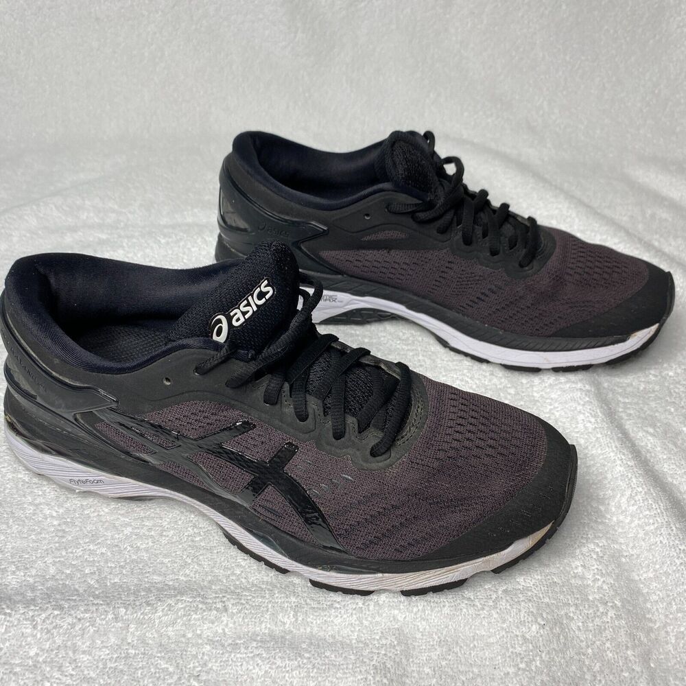 Asics Gel Kayano 24 Mens 8.5 Black Running Shoes Stability Sneakers Athleisure